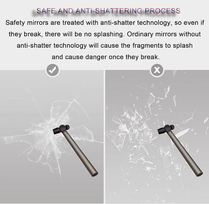 Bathroom Mirror with LED Lights，Smart Illuminated LED Bathroom Mirror，Energy-Saving LED Smart Mirrors，LED Mirror for Bathroom，with Demister Pad and Smart Touch Switch(H70*W90cm/H27.6*W35.4IN)