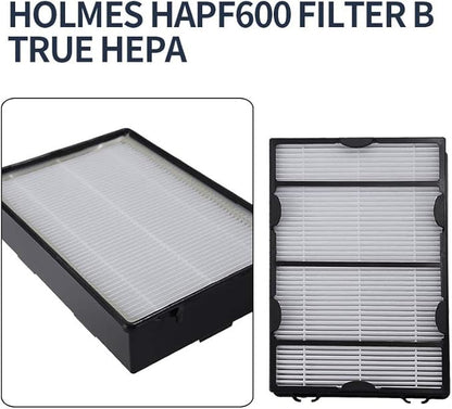 3PCS HAPF600 Air Filter and Pre Filter Replacement for Holmes Air Purifier HAP615 HAP625 HAP650 HAP725 HAP750 HAP1625 HAP1650 HAP1750, for GE 106633 106643 106653 106569 106853
