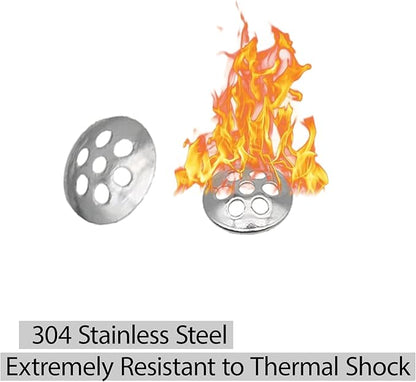 30Pcs 0.3”/8mm Pipe Screen Filters, Stainless Steel Concave Honeycomb Screens with 7 Holes, Reusable Small Mesh Filter for Plumbing Applications