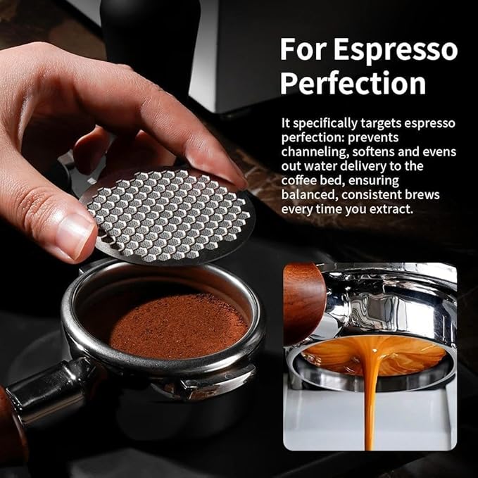 watchget 53mm Espresso Puck Screen Reusable Mesh Coffee Filter 0.8mm Thickness Puck Screen Stainless Steel Lower Shower Screen for 53mm Protafilter Basket
