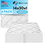 NAIZEN Air Filter Replacement Set, 14x30x1 inches, MERV 8, 6 Pack, Pleated