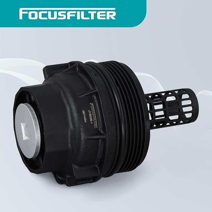 FOCUSFILTER 15620-0S010 OEM Grade Oil Filter Housing Cap, for Toyota Tundra 5.7L V8 2007-2013, Sequoia 5.7L V8 2008-2019, Land Cruiser, Lexus LX570 2007-2019, Replaces 15620-38010, 917-016