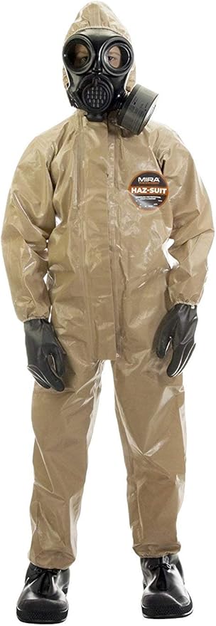 MIRA SAFETY Suit Disposable Protective Coverall with Hood and Elastic Cuff Size (YL)