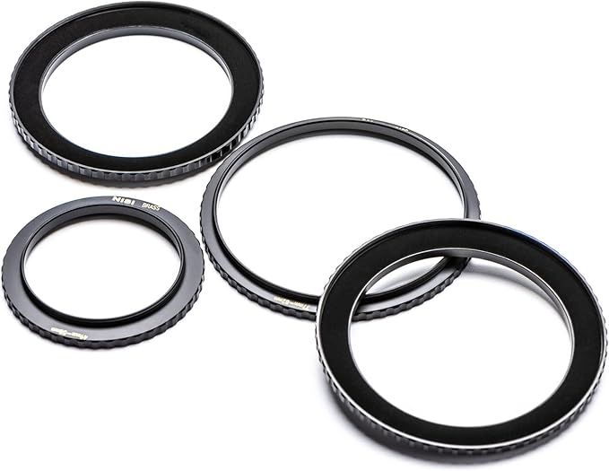 NiSi - Brass Pro 72mm to 77mm Step-Up Ring - Threaded Stepping Adapter Ring, 72mm Male Lens Attachment 77mm Female Filter and Accessory Thread - Matte Black Finish to Prevent Reflections, Brass Alloy