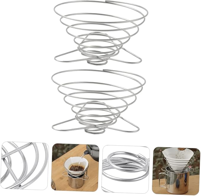 VILLCASE Coffee Filter Holder Funnel Dripper for Home and Outdoor Use Portable Reusable Cone Shape Filter Cup 5.11X5.11X3.14In Lightweight Easy to Clean