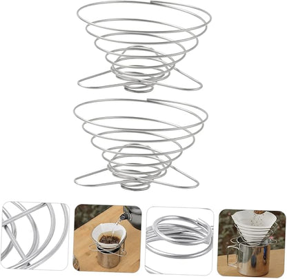 VILLCASE Coffee Filter Holder Funnel Dripper for Home and Outdoor Use Portable Reusable Cone Shape Filter Cup 5.11X5.11X3.14In Lightweight Easy to Clean