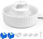 Ceramic Cat Water Fountain, Waatoos 2.1L/71oz Cupcake Pet Water Fountain with 3 Carbon Filters and 2 Water Pumps, Automatic Water Dispenser for Cats and Small Dogs (White)