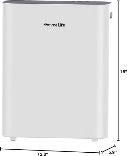 GoveeLife Smart Air Purifiers for Home Large Room, Air Purifiers for Pets with PM2.5 Sensor, Washable Pre-Filter for Pet Hair Lint, 24dB Large Air Purifier with App Control, Pet Lock