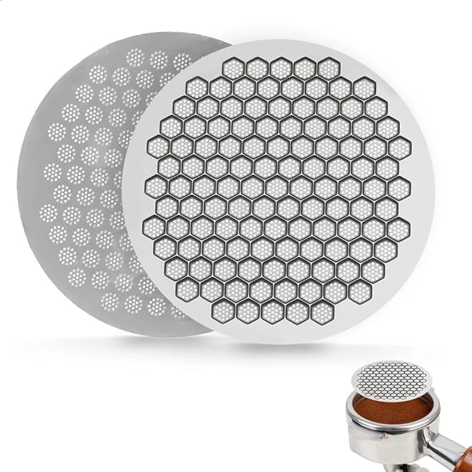 watchget 58.35mm Espresso Puck Screen Reusable Mesh Coffee Filter 0.7mm Thickness Puck Screen Stainless Steel Lower Shower Screen for 58mm Protafilter Basket