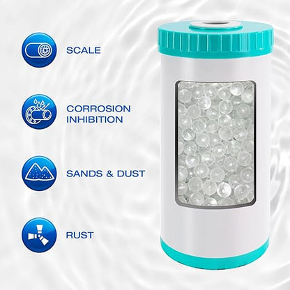 H&G Lifestyles 10" x 4.5 Water Descaler, Anti Scale Phosphate Filter Saltless Water Softener,Replacement Cartridge, Compatible with 84637, WPX5BB97P, PC10, 355214-45, 355215-45, WP10BB97P, WP5BB97P