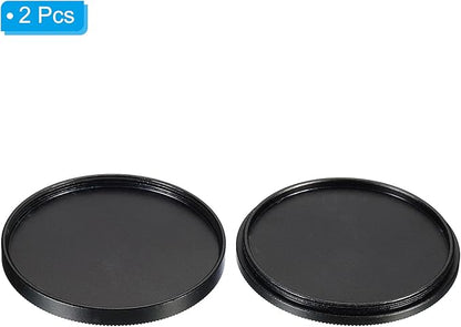 PATIKIL 49mm Lens Cap, 2 Pack Camera Lens Cap Cover Universal Front Metal Lens Filter Stacks Cap Protective Case for 49mm Camera Circular Polarizing Fader ND Filter, Black