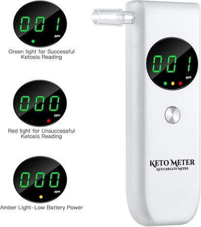 Home Breath Ketosis Meter Professional Ketone Testing & Monitoring – High Precision Ketone Monitors Breath Analyzer Ketosis Tester for Testing Ketosis, Perfect for Tracking Your Ketones