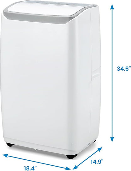 Portable Air Conditioners, 12000 BTU Portable AC for Rooms Up to 550 Sq.Ft. 3-In-1 AC with Fast Cooling, Dehumidifier & Three Speed Fan, 24H Timer/Remote Control/Ultra Quiet for Bedroom, White