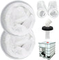 2Pcs Rain Water Filter, 8 Inch IBC Lid Filter, Nylon IBC Tote Cover, Stretchy Reusable Tote Lid for Mounting on Container Rainwater Tank