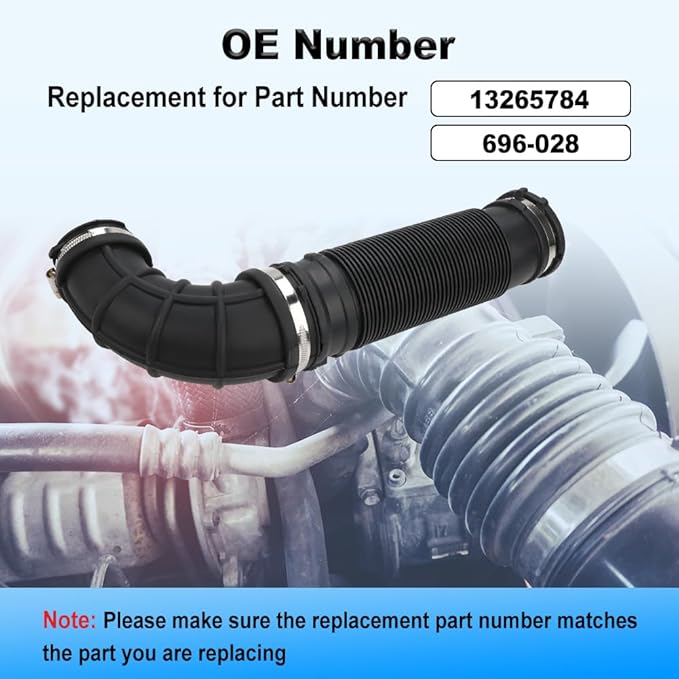 Engine Air Intake Hose Outlet Duct Compatible with Chevrolet Cruze Limited 2011-2016, Replacement for 13265784 696-028