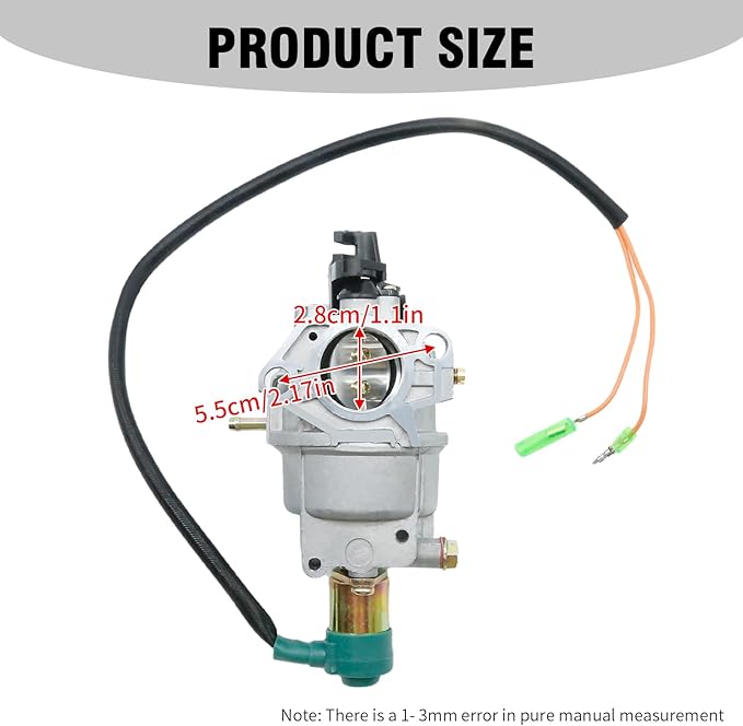 Anxingo 16100-ZE3-704 Carburetor with Air filter Kit, Replacement for DF7000 DFD7000 7000ES 9000ES 420CC DJ190N Enngine Generator, Replaces JF390-I-04B 16100-ZF6-D42
