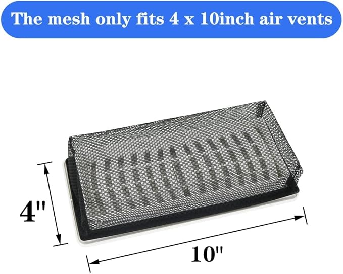 4"x10" Floor Register Trap Covers Screen Air Vent Filters for Home Floor Register Trap Floor Air Vent Screen Covers - 5 Pack
