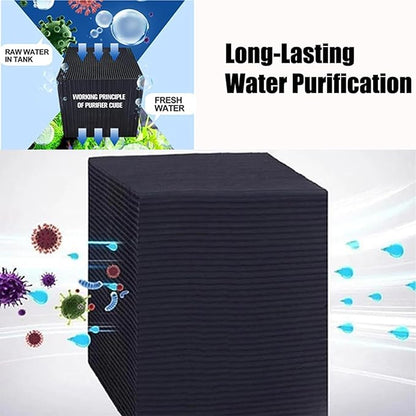Aquarium Filter Cube with Activated Carbon – 2 Pack Reusable 2" Filter Media for Betta Fish Bowls, Nano Tanks & Small Aquariums, Improves Water Quality & Clarity