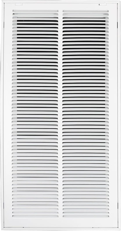 14"W x 30"H [Duct Opening Size] Steel Return Air Filter Grille - Removable Face/Door for 1 inch Filters -HVAC Vent Cover Grill - White [Outer Dimensions: 16 5/8"W X 32 5/8"H]