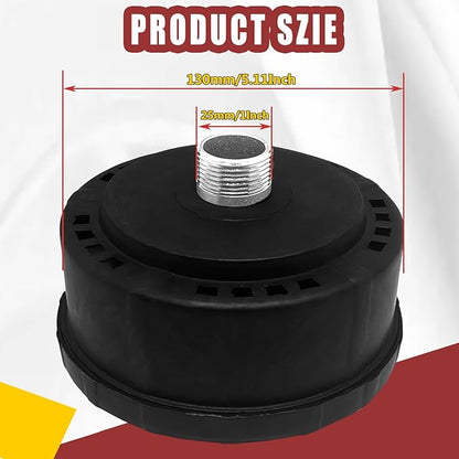 generic 1pcs 25mm/1Inch Air Compressor Noise Reducer Silencer Filter,Plastic Shell Round Muffler Filter, Black