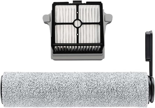 Wet and Dry Vacuum Cleaner Roller Brushes & Filters, Compatible for Tineco, Floor ONE S7 ProS6, Vacuum Cleaner Accessories Floor Scrubber Parts(A)