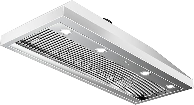 CT Copper Tailor Built-in Range Hood Insert Vent 48 Inch, 1150 CFM with 4-Speed Fan, LED Light, Dishwasher-safe Baffle Filter,Stainless Steel