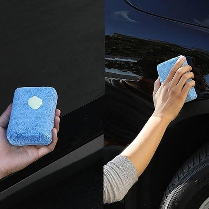 Microfiber Applicator Pads, 8 Pcs Soft Foam Core Detailing Pads for Wax, Sealant, Dressing, Interior & Exterior Car Care
