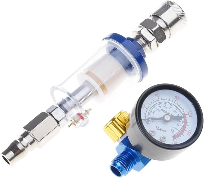 Pneumatics Tool Air Sprayer Paint Oil Water Separator Filter with Pressure Gauge Pressure Regulator Equipment Filter