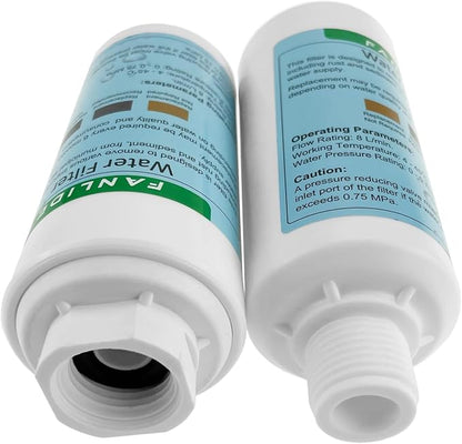 Bidet water filter for electronic bidet seats, Toilet water filter system, 1/2" Threads, 5pcs filters + 2pcs adapters, compatible with 1/2" 1/4" 3/8" Bidet water hose