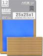 25x25x1 Air Filter Comparable to MPR 100 Basic Economy Furnace Filters, 12 Pack of Non Pleated Fiberglass Filter For Dust - Low Airflow Restriction! From AIRX FILTERS WICKED CLEAN AIR.