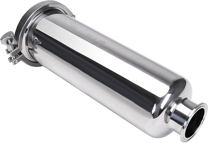 DERNORD 2 Inch Tri-Clamp Filter - SS304 Sanitary Fittings Inline Straight Strainer with 200 Mesh Stainless Screen
