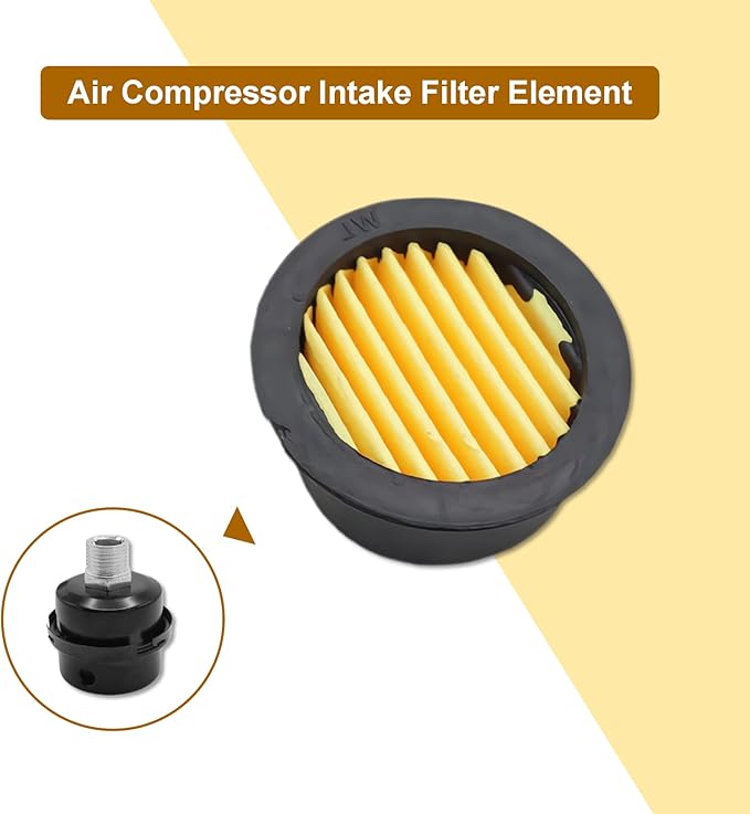 Pack of 6 Air Compressor Silencer Replacement Elements, Air Compressor Intake Filter Silencer Elements, Air Compressor Filter Noise Muffler Elements Replacement Parts