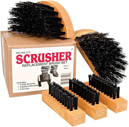 Scrusher Deluxe Boot Cleaner Replacement Brush Set - Five Pieces Boot Brush Kit