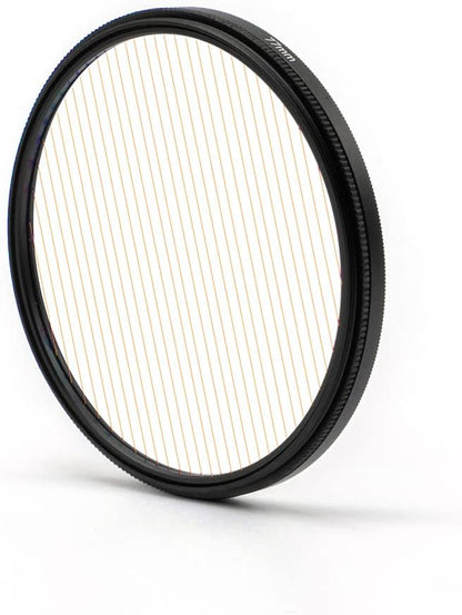 Prism Lens Filter 77 mm Starlight Glare Filter Anamorphic Lens Flare Effect Filter Film Props (Orange Stripe Flare)