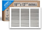 Fits 18x12 Duct Opening | Steel Return Air Grille by Handua | Vent Cover Grill for Sidewall and Ceiling | White | HVAC Cold Air Intake Grille | Outer Dimensions: 19.75"W X 13.75"