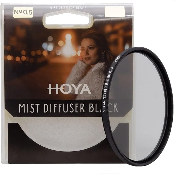 Hoya 62mm Mist Filter Black Diffuser No. 0.5 - Black Mist Filter for Camera Lenses - Soft Diffusion Effect for Portrait Photography & Cinematic Look, Reduces Contrast & Softens Wrinkles