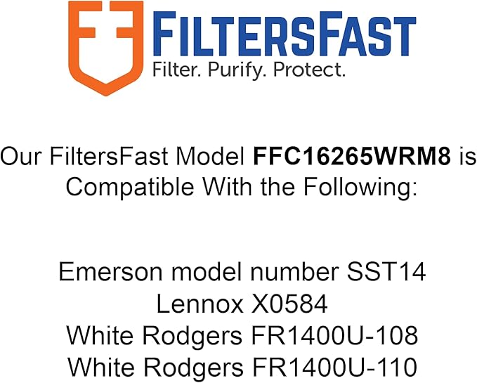 Filters Fast Compatible Replacement for White Rodgers 16x26x5 Air Filter MERV 8 F825-0548 Pleated AC Furnace, Actual Size: 16.12 x 25.75 x 4.87, 2-Pack