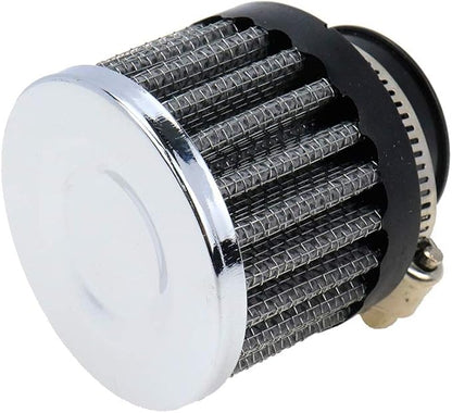 25mm Inlet Motorcycle Air Filter Replacement Cylindrical Intake Mesh Filter Accessory