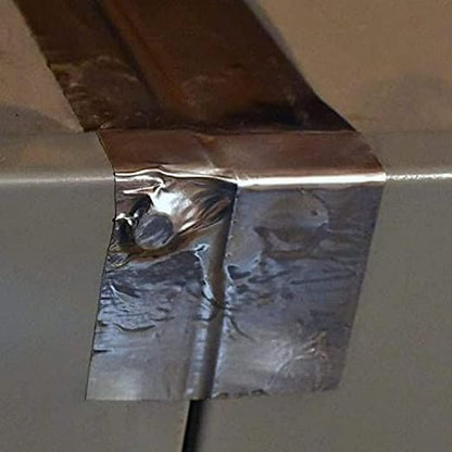 TapePlus Aluminum Foil Tape - Heat Resistant Duct Seal for HVAC Applications - Waterproof Insulation Tape - Aluminum Adhesive Sheet for Dryer Duct Repairs - 4 Pack, 2 in x 210 ft, Silver