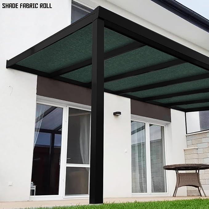 TANG Sun Shade Fabric Roll 8'x10' Shade Cloth for Garden Dark Green HDPE Mesh Shading Pergola Cover Replacement Canopy, 95% Blockage Sunshades for Outdoor Patio Backyard Plant