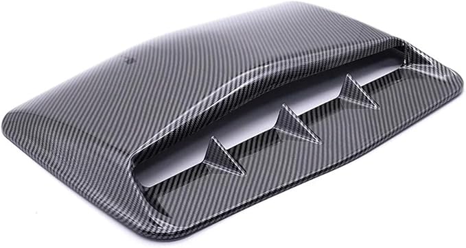 Universal Car Hood Scoop Air Flow Intake Decorative Turbo Bonnet Vent Cover Compatible With Audi And BMW Compatible With VW And Civic(Carbon)