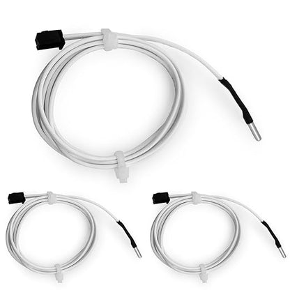 3Pcs 3D Printer HT-NTC100K Thermistor, Ender 3 Thermistor Upgrade NTC 100K 3950 Thermistor Sensor 3x15, XH2.54 2Pin Compatible for Ender 3 v2, Ender 5, CR-10 Series V6 Volcano 3D Printer Hotend,