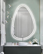 JSLJDM 500 X800 mm Illuminated Backlit LED Bathroom Mirror, Wall Mounted Multifunction Bathroom Vanity Mirror with Lights and Demister Pad, Energy-Saving Illuminated Smart Mirror