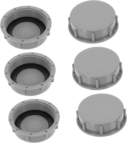 DOITOOL 18pcs Pp Pipe Caps for Drainage Caps for Waste Processing Easy Installation Grey Color for Bathroom Kitchen Use