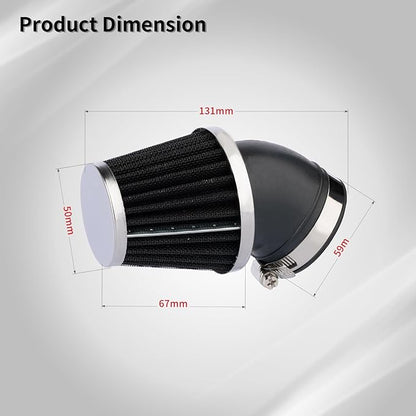 Evermotor 45mm 46mm 47mm Air Filter Carburetor Cleaner Fit in Motorcycle Honda Yamaha Kawasaki Suzik for 50cc 70cc 90cc 110cc 125cc 150cc Mini Bike,Dirt Bike,GY6