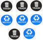 TEHAUX 8pcs Garbage Bin Sticker Waste Sorting Recycling Labels PVC Trash Can Classification Stickers for Home