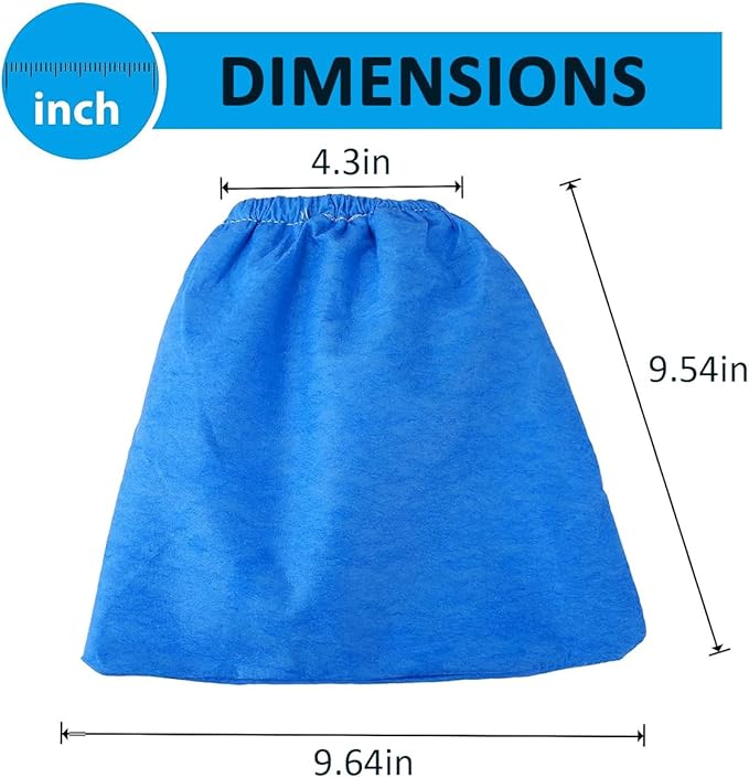 Cloth Filter for Craftsman 2&2-1/2 Gal. Shop Vac 916949, 9-16949, MICROLINED (3 Pack)