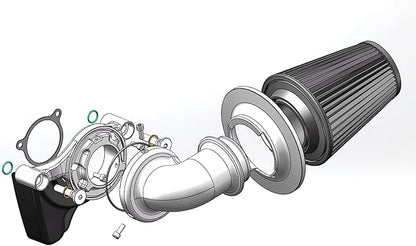 Big Sucker cone Air filter intake for harley air Cleaner Sportster Softail fatboy heritage dyna touring street road king Glide (Nake - Chromed, TypeD : Touring M8 17-UP, Softail 18-UP)