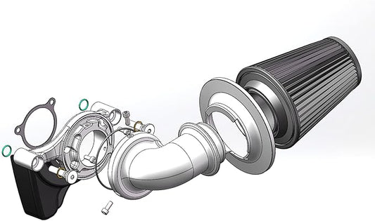 Big Sucker cone Air filter intake for harley air Cleaner Sportster Softail fatboy heritage dyna touring street road king Glide (Nake - Chromed, TypeD : Touring M8 17-UP, Softail 18-UP)