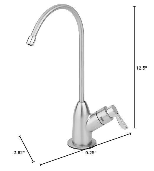 GE 3 Stage Reverse Osmosis Under Sink Water Filtration System with Faucet, Reduces Lead, Chlorine, Arsenic & More, Replace Filters (FQ18PN, FQ18MN, FQ18RT) Every 6/12 Months, GXRQ18NBN